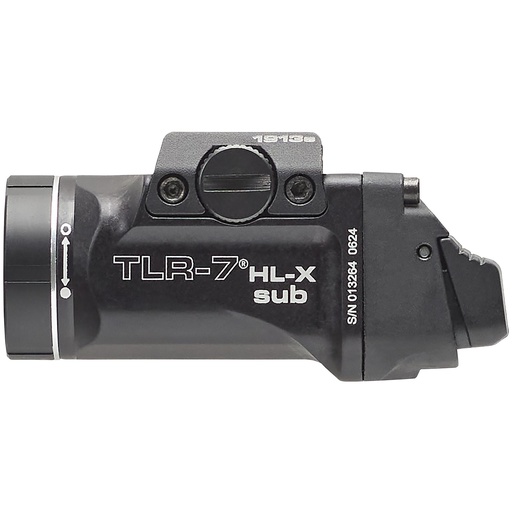 [69505] Streamlight TLR-7 HL-X Sub Weaponlight Short 1913 Fits S&W M&P M2.0 Subcompact Beretta Px4 Storm Subcompact SA XD-E/XD-S/Hellcat Pro HK45 Compact, and SIG P365 XMACRO 1,000 Lumens with SL-B9 Battery 30 Minute Run Time Black with Silver Ring 