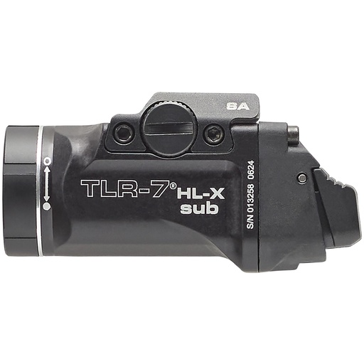[69506] Streamlight TLR-7 HL-X Sub Weaponlight Fits Springfield Hellcat 1,000 Lumens with SL-B9 Battery 30 Minute Run Time Black with Silver Ring 