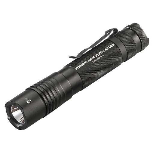 [88052] Streamlight Pro Tac HL USB Rechargeable Light C4 LED 1,000 Lumens TEN-TAP Programming 1x 18650/2x CR123/1x 74175 Battery Includes USB Charging Cord Nylon Holster Black 