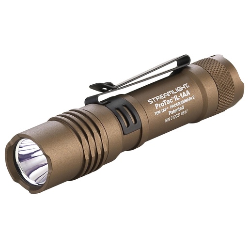 [88073] Streamlight ProTac Flashlight C4 LED 350 Lumens One CR123 One AA Coyote Brown 