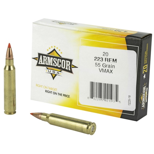 [AC223-5N] Armscor 223 Rem 55 Grain V-Max 20 Round Box 