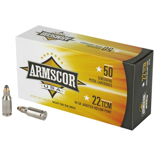 [FAC22TCM-1N] Armscor 22TCM 40 Grain Jacketed Hollow Point 50 Round Box 