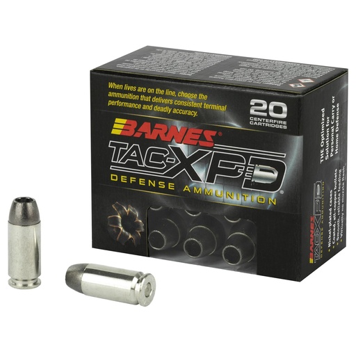 [21554] Barnes TAC-XPD 40S&W 140 Grain TAC-XP Hollow Point Lead Free 20 Round Box California Certified Nonlead Ammunition 