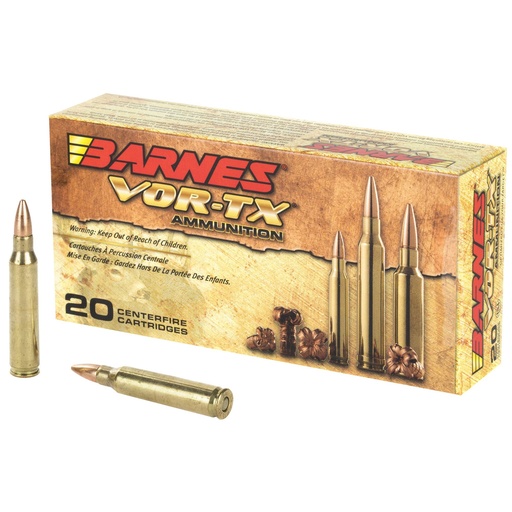 [21520] Barnes VOR-TX 223 Rem 55 Grain Triple Shock X Lead Free 20 Round Box California Certified Nonlead Ammunition