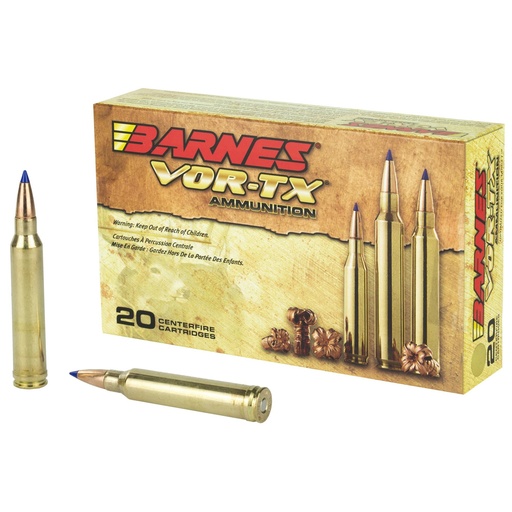 [21537] Barnes VOR-TX 300WIN 165 Grain Tipped Triple Shock X Boat Tail Lead Free 20 Round Box California Certified Nonlead Ammunition 