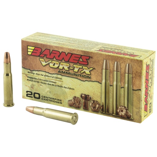 [21535] Barnes VOR-TX 30-30 150 Grain Triple Shock X Flat Nose Lead Free 20 Round Box California Certified Nonlead Ammunition 