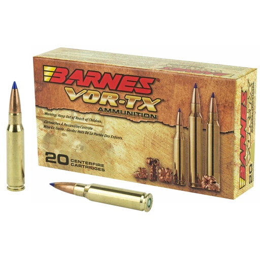 [21541] Barnes VOR-TX 308WIN 168 Grain Tipped Triple Shock X Boat Tail Lead Free 20 Round Box California Certified Nonlead Ammunition 