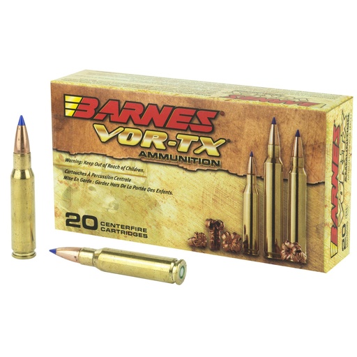[30816] Barnes VOR-TX 308 Win 130Gr Lead Free Tipped Triple Shock X Boat Tail 20 Round Box California Certified Nonlead Ammunition 