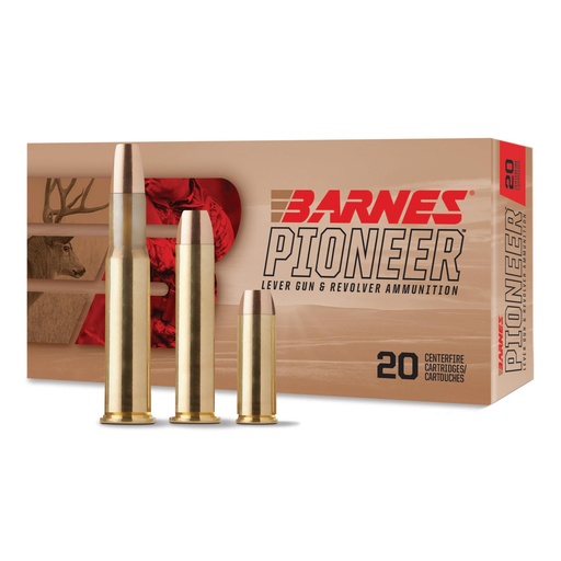 [32141] Barnes Pioneer 357 Magnum 140 Grain Flat Nose Triple Shock X 20 Round Box 
