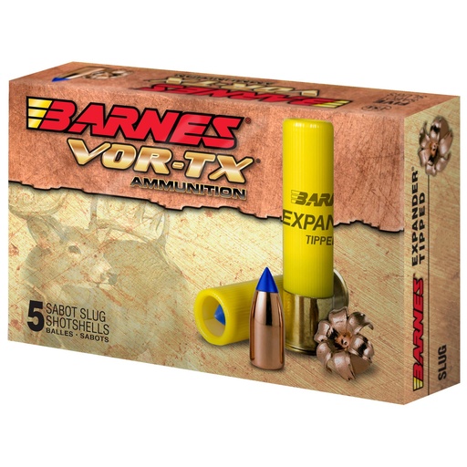 [20739] Barnes VOR-TX 20 Gauge 3 250 Grain Slug Shotshell 5 Round Box 