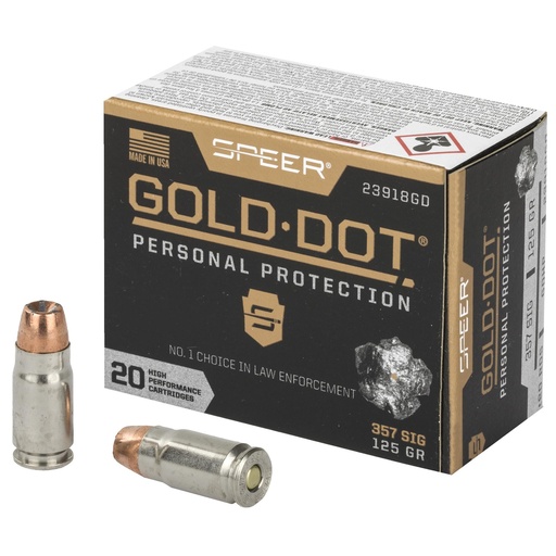 [23918GD] SPEER GOLD DOT 357SIG 125GR HP 20/BX