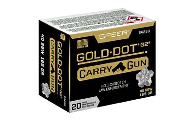 [24259] Speer Ammunition Speer Gold Dot 40 S&W 165Gr Gold Dot Hollow Point 20 Round Box 