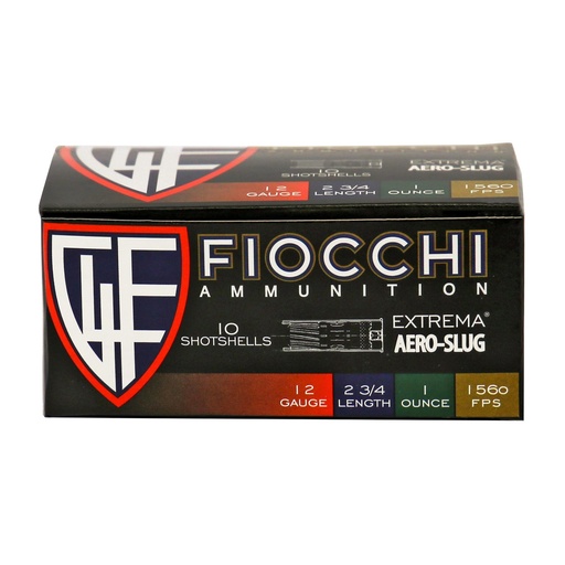 [12SLUG] Fiocchi Ammunition Aero Slug 12 Gauge 2.75 Slug Hi-Velocity 10 Round Box 