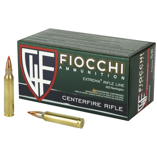 [223HVA50] Fiocchi Ammunition Rifle 223 Remington 50 Grain V-Max 50 Round Box 