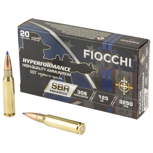[308SBRA] Fiocchi Ammunition Hyperformance SBR Enhanced 308 Winchester 125 Grain SST 20 Round Box 