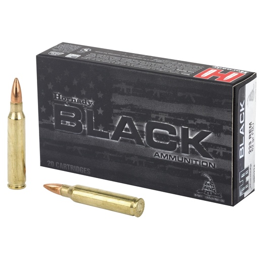 [80234] Hornady BLACK 223 Rem 62 Grain Full Metal Jacket 20 Round Box 