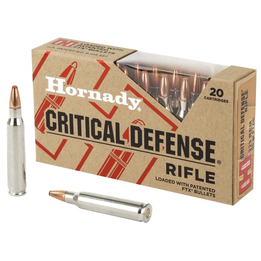 [80270] Hornady Critical Defense Rifle 223 Remington 55 Grain FlexTip 20 Round Box 