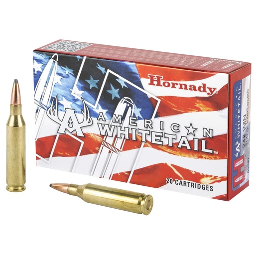 [8047] Hornady American Whitetail 243Win 100 Grain Interlock Boat Tail Soft Point 20 Round Box 