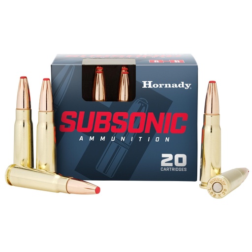 [80787] Hornady, Subsonic 7.62X39 255 Grain Subsonic eXpanding Projectile 20 Round Box 