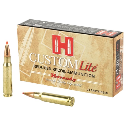 [80866] Hornady Custom Lite 308 Win 125 Grain SST Low Recoil 20 Round Box 