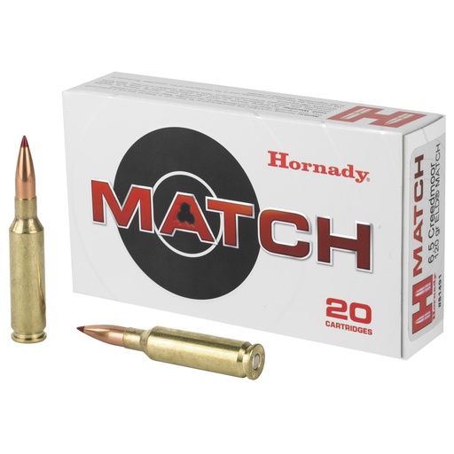 [81491] Hornady Match 6.5 CREEDMOOR 120 Grain ELD Match 20 Round Box 