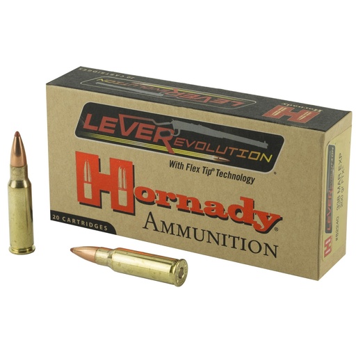 [82240] Hornady LeverEvolution 338 Marlin Express 200 Grain FlexTip 20 Round Box 