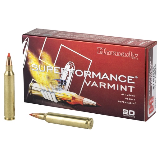 [83206] Hornady Superformance Varmint 204 Ruger 40 Grain V-Max 20 Round Box 
