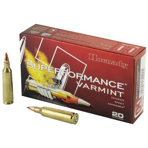 [83366] Hornady Superformance 22-250 50 Grain V-Max 20 Round Box 