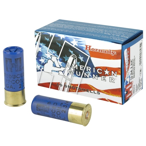 [86274] Hornady American Gunner 12Ga 2.75 00 Buckshot Low Recoil 10 Round Box 