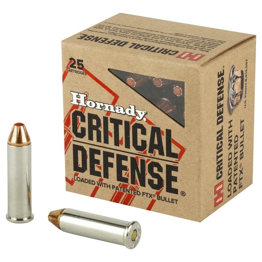 [90500] Hornady Critical Defense 357MAG 125 Grain Flex Tip 25 Round Box 
