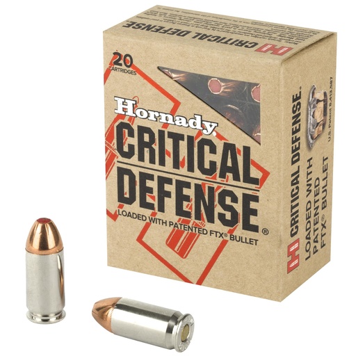 [90900] Hornady Critical Defense 45ACP 185 Grain Flex Tip 20 Round Box 