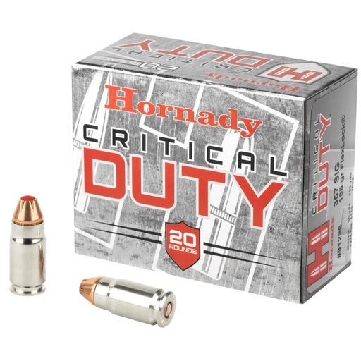 [91296] Hornady Critical Duty 357 Sig 135 Grain FlexLock Duty 20 Round Box 