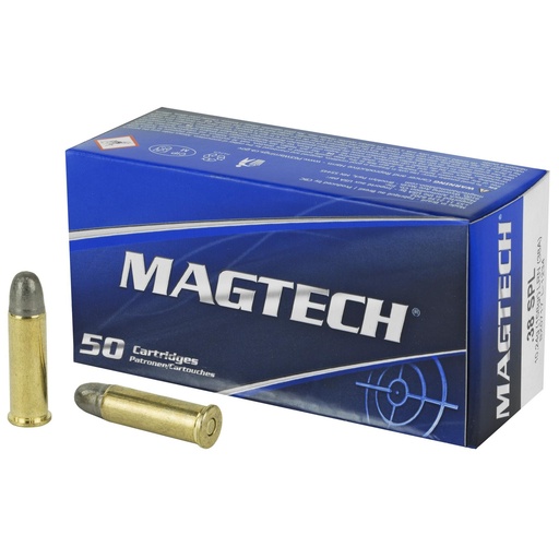 [38A] Magtech Sport Shooting 38 Special 158 Grain Lead Round Nose 50 Round Box 