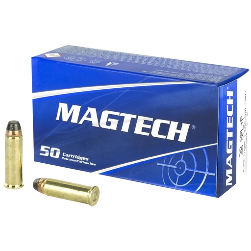 [38D] Magtech Sport Shooting 38 Special +P 125 Grain Jacketed Soft Point Flat 50 Round Box 