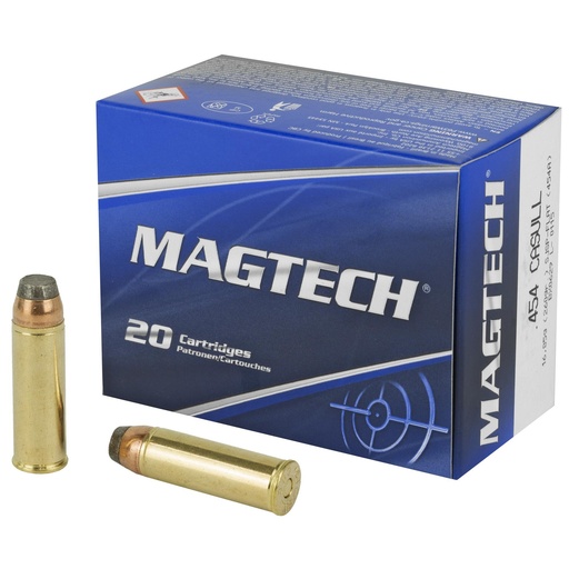 [454A] Magtech Sport Shooting 454 260 Grain Semi Jacketed Soft Point 20 Round Box 