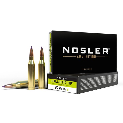 [40050] NOSLER 243WIN 90GR BT 20/200