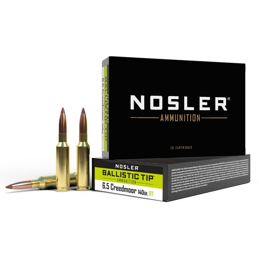 [40064] Nosler 6.5 Creedmoor 140 Grain Ballistic Tip 20 Round Box 