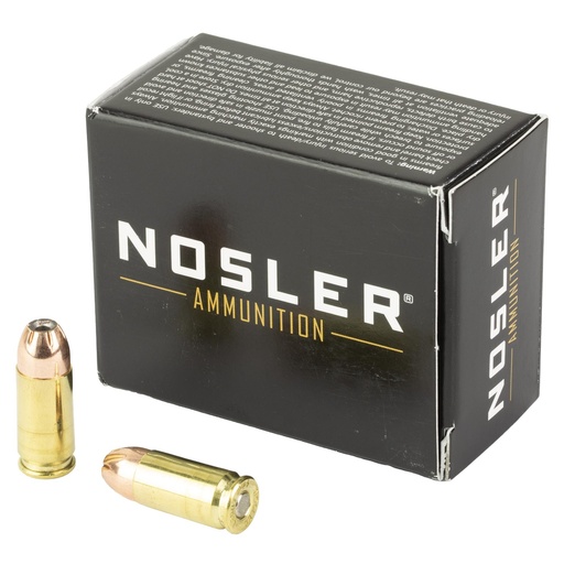 [51290] Nosler Assured Stopping Power 9MM 147 Grain Jacketed Hollow Point 20 Round Box 
