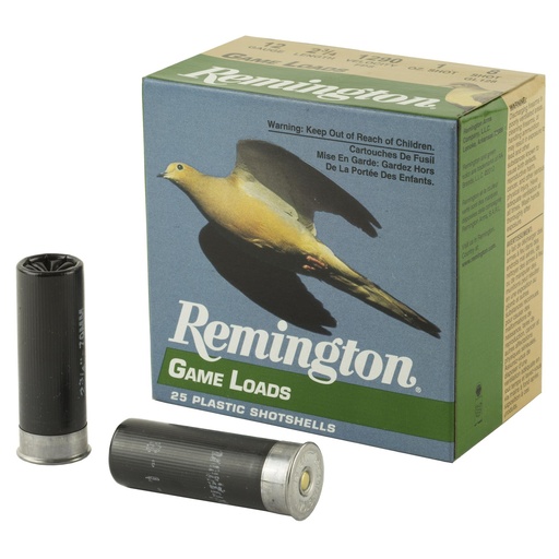 [20032] Remington Game Load 12 Gauge 2.75 #8 3.25 Dr 1 oz. 25 Round Box 