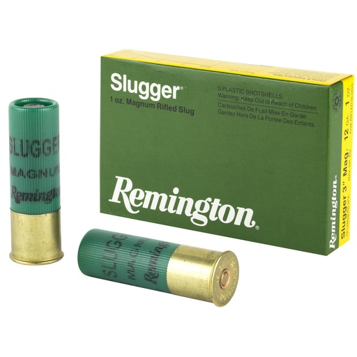 [20270] Remington Slugger 12 Gauge 3 Max Dram 1 oz. Rifled Slug 5 Round Box 