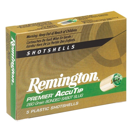 [20498] Remington AccuTip 20 Gauge 3 260 Grain Sabot Slug 5 Round Box 