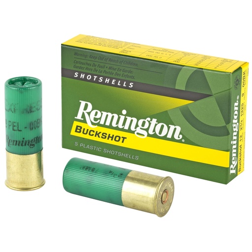 [20620] Remington Express 12 Gauge 2.75 00 Buck 4 Dram Buckshot 9 Pellets 5 Round Box 