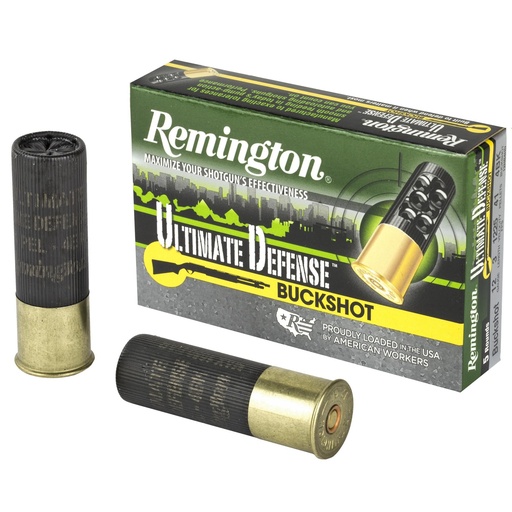 [20639] Remington Ultimate Defense 12 Gauge 3 #4 Shotshell 41 Pellets 5 Round Box 