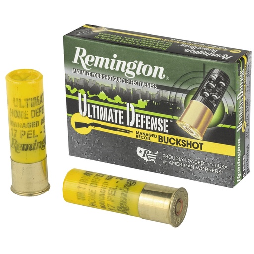 [20681] Remington Ultimate Defense 20 Gauge 2.75 #3 Shotshell 17 Pellets 5 Round Box 