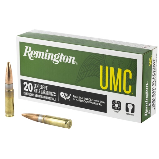 [21422] Remington UMC 300 Blackout 220 Grain Open Tip Flat Base 20 Round Box 