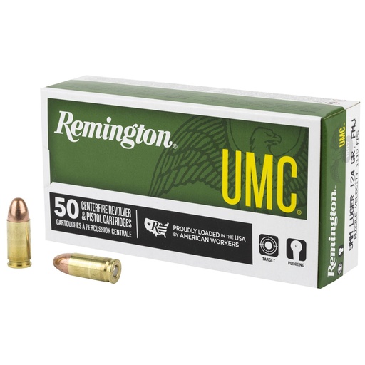 [23718] Remington UMC 9MM 124 Grain Full Metal Jacket 50 Round Box 