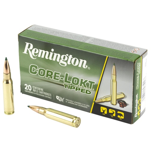 [29044] Remington CORE-LOKT TIPPED 308 Winchester 165 Grain Polymer Tip 20 Round Box 