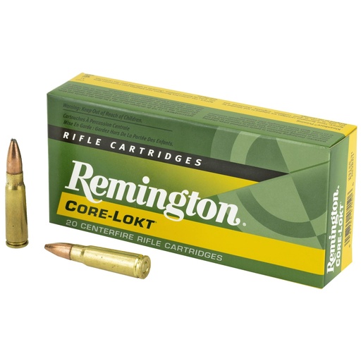 [29125] Remington Core Lokt 762x39 125 Grain Pointed Soft Point 20 Round Box 
