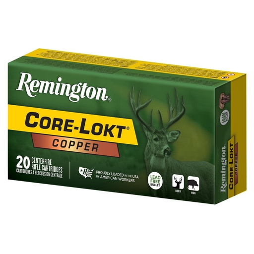 [R20061] Remington Core-Lokt 360 Buckhammer 160 Grain Core-Lokt Copper Hollow Point 20 Round Box 