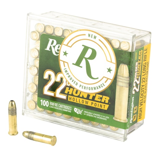 [R21251] Remington Golden Hunter 22LR 40 Grain Plated Hollow Point 100 Round Box 
